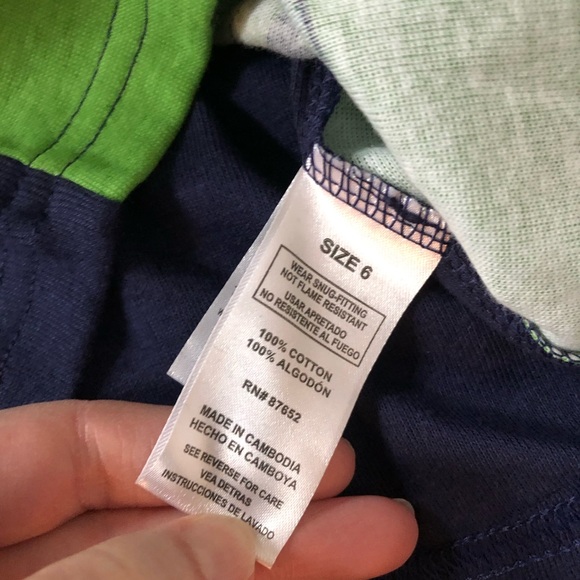 Minecraft Boys 6 Green/Navy Blue 4-Piece Long-Sleeves/Pants Cotton Pajama Set - Picture 7 of 7